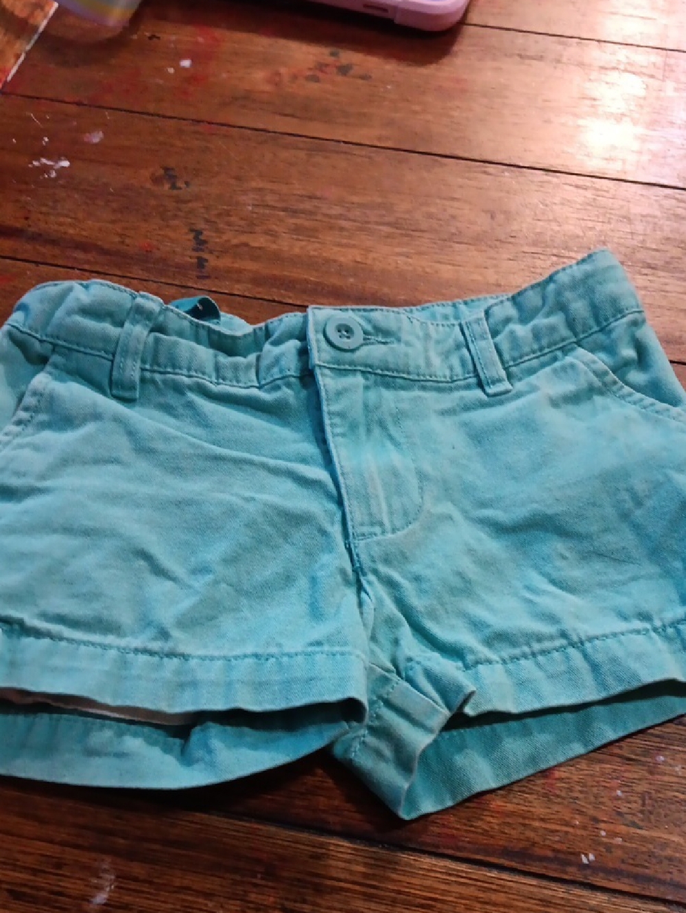 Aqua/Turquoise Girls' Casual Shorts